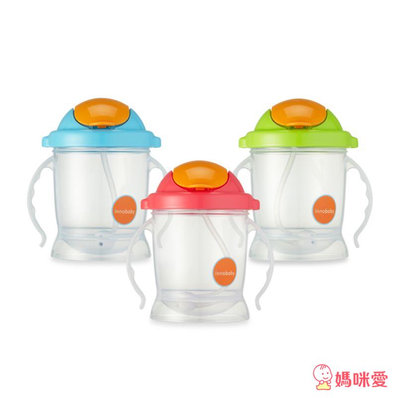 Thinkbaby不鏽鋼兒童餐具組+德國小鴨不鏽鋼學習湯匙＋日本MY POCKET不鏽鋼食物剪+ Innobaby不鏽鋼吸管學習杯+Innobaby吸管學習杯替換吸管