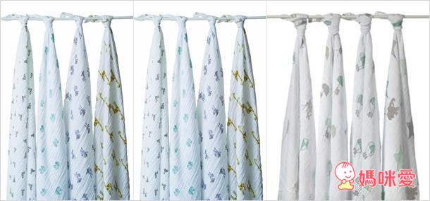 《Aden+Anais》嬰兒棉紗包巾 / 竹纖維款禮盒 / 幼兒圍兜 / 寶寶拍嗝巾