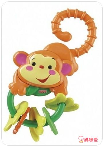 《Fisher-Price 費雪》小猴子固齒器 / 彩虹疊疊杯 / 小猴子滾輪玩具 / 猴子推車音樂玩具 / 床頭聲光兩用鈴