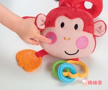 《Fisher-Price 費雪》小猴子固齒器 / 彩虹疊疊杯 / 小猴子滾輪玩具 / 猴子推車音樂玩具 / 床頭聲光兩用鈴