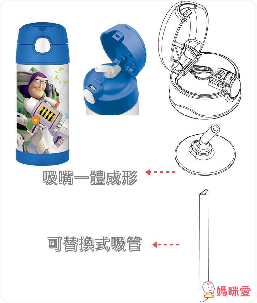 《Thermos膳魔師》兒童不鏽鋼保溫吸管水壺