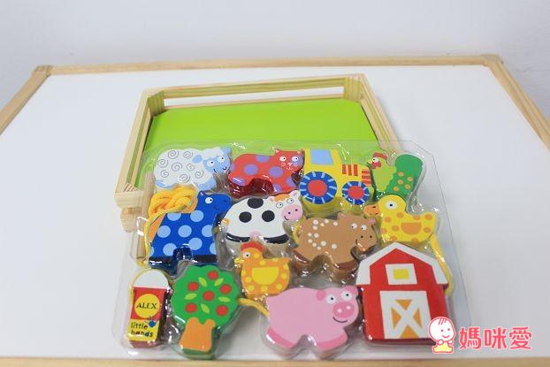 【法國DJECO】小童款 手作風質感木玩。【美國ALEX】小手鈕釦拼拼樂 / 小手穿線樂