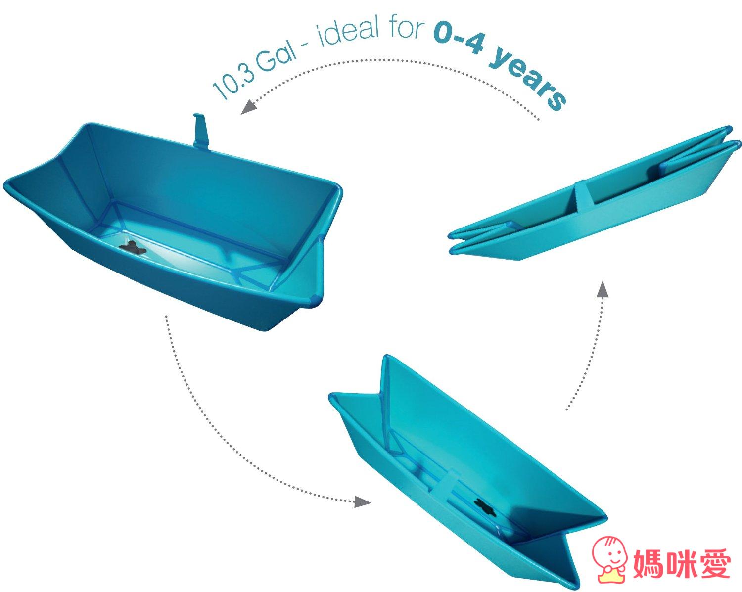 寶寶洗澡好幫手》丹麥Flexibath摺疊浴盆 / 洗髮帽 / 電子水溫計 / 軟式馬桶攜帶座墊