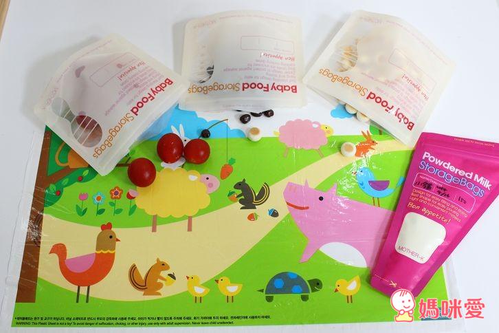 韓國Mother-K  奶粉/母奶/食物(副食品)抗菌儲存袋 。 抗菌拋棄式餐桌墊