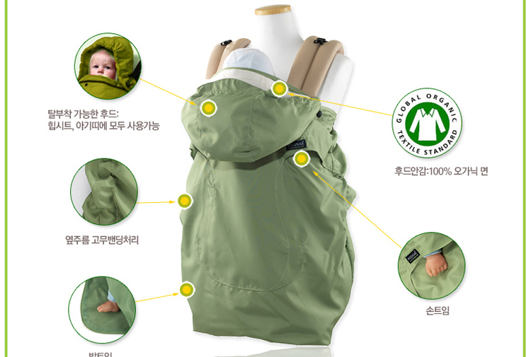 《韓國pognae》嬰兒雙肩背巾 / 三合一坐墊式背巾 / 防風保暖袍 / 口水巾