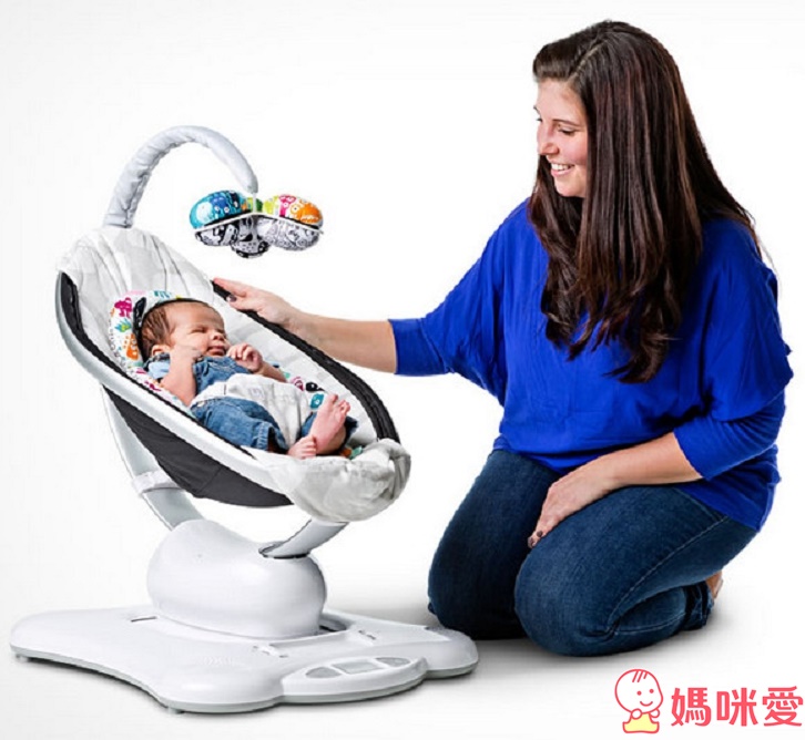 【美國 4moms】單手收納 寶寶遊戲網床 / 圓弧設計 自然擺動 嬰兒電動安撫椅