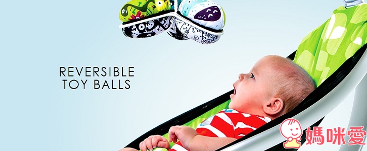 【美國 4moms】單手收納 寶寶遊戲網床 / 圓弧設計 自然擺動 嬰兒電動安撫椅