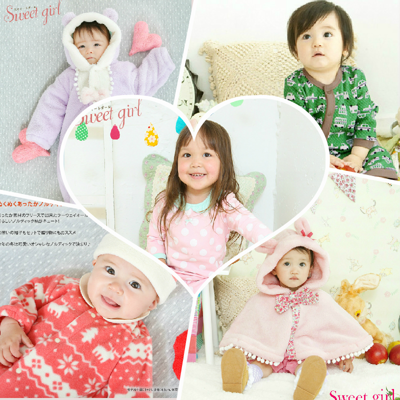 日本Chuckle Baby - 草莓紅水玉長袖包屁衣