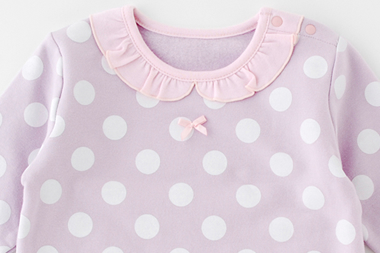 日本Chuckle Baby - 草莓紅水玉長袖包屁衣