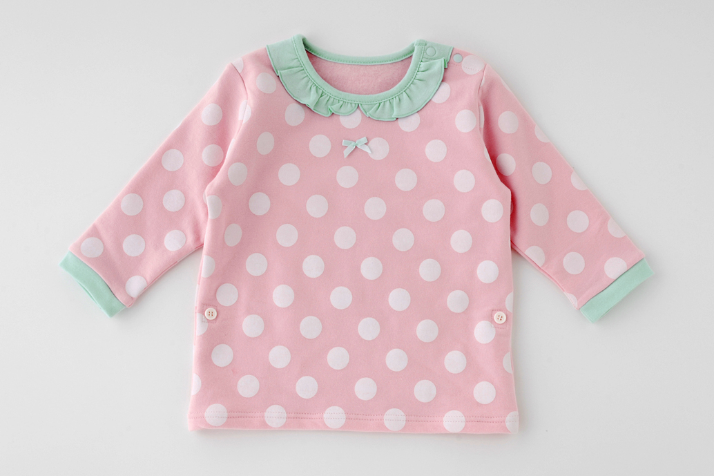 日本Chuckle Baby - 草莓紅水玉長袖包屁衣