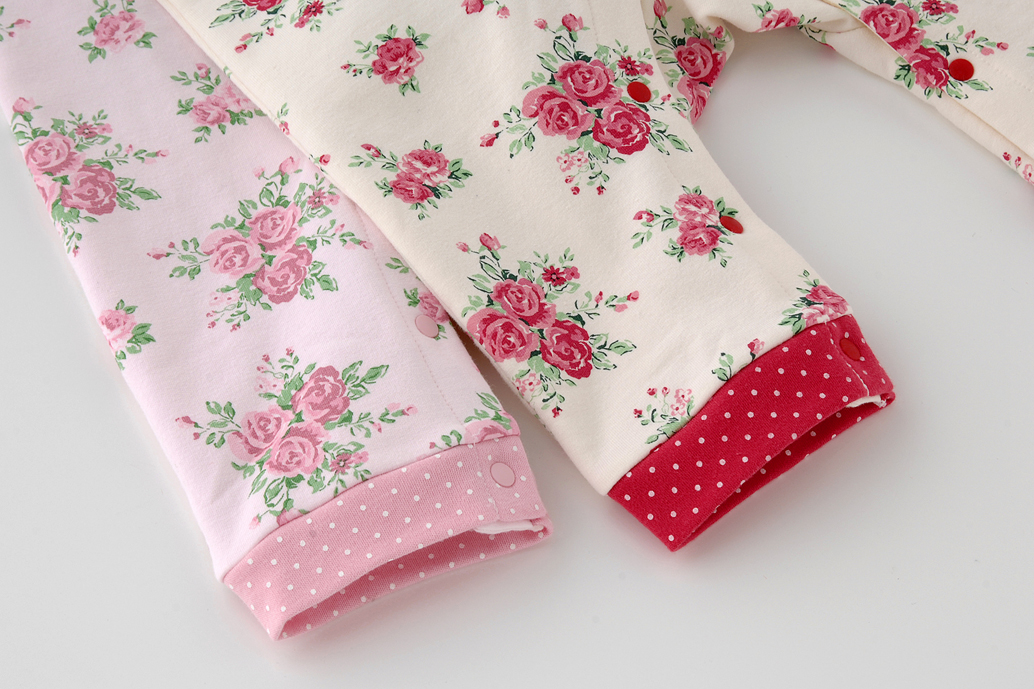 日本Chuckle Baby - 草莓紅水玉長袖包屁衣