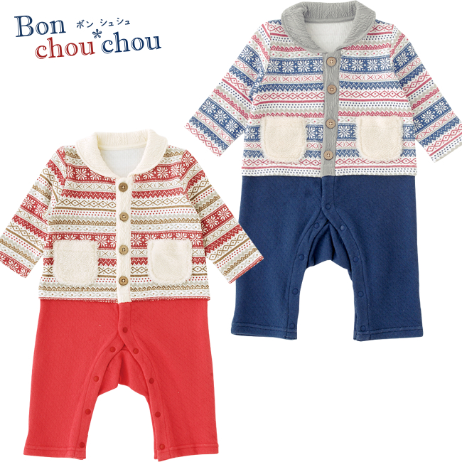 日本Chuckle Baby - 草莓紅水玉長袖包屁衣