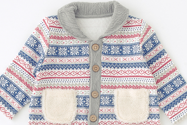 日本Chuckle Baby - 草莓紅水玉長袖包屁衣