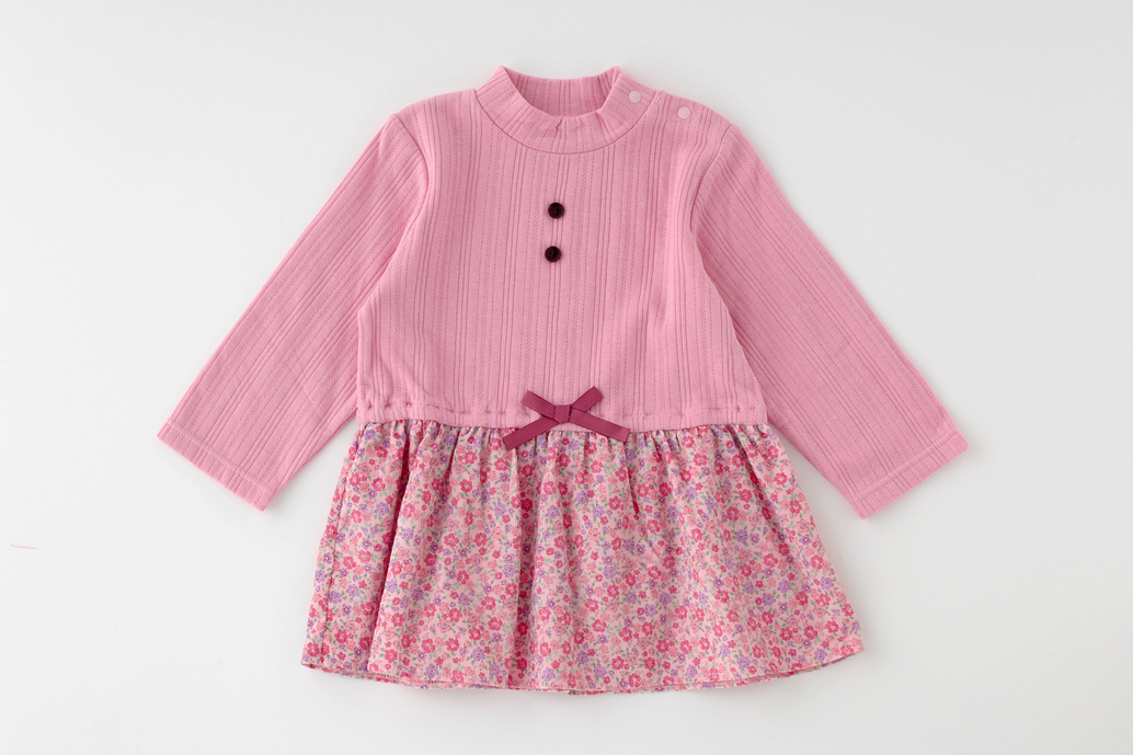 日本Chuckle Baby - 草莓紅水玉長袖包屁衣