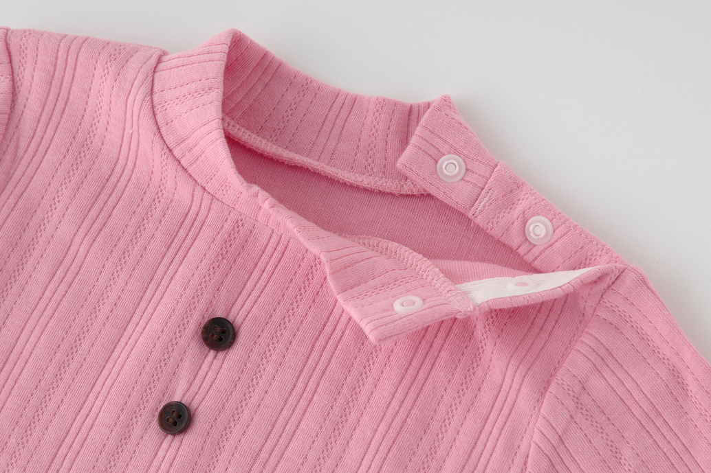 日本Chuckle Baby - 草莓紅水玉長袖包屁衣