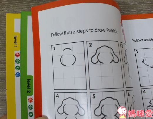 畫冊邊緣黃色、綠色跟橘色是不同難度～