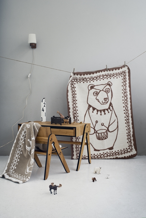 【瑞典Fabulous goose】北歐風100%純棉 / 有機棉 輕暖刷毛毯