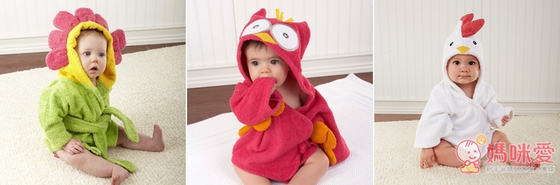 【預購團】《美國Baby Aspen》動物造型嬰兒連帽浴袍 0-9M寶寶適合(預購至12/07)