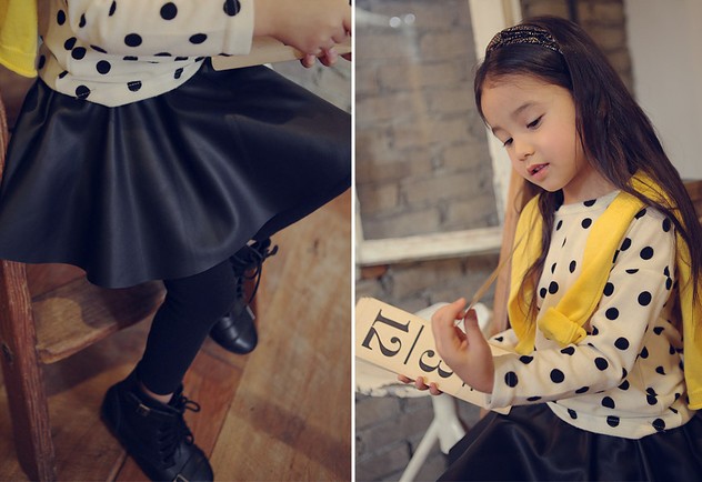 【換季回饋現折50元起】《韓國 jkids》個性上衣、罩衫 / 皮草外套 / 假兩件內搭褲