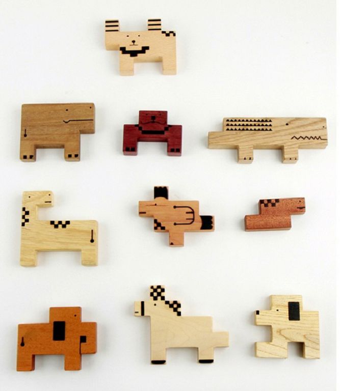 100%天然原木【韓國 Soopsori積木玩具】 磁性積木 / 車車積木 / 動物積木