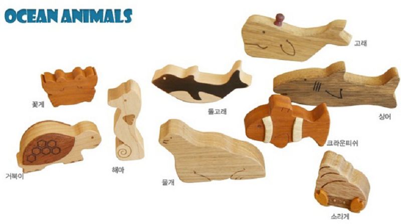 100%天然原木【韓國 Soopsori積木玩具】 磁性積木 / 車車積木 / 動物積木