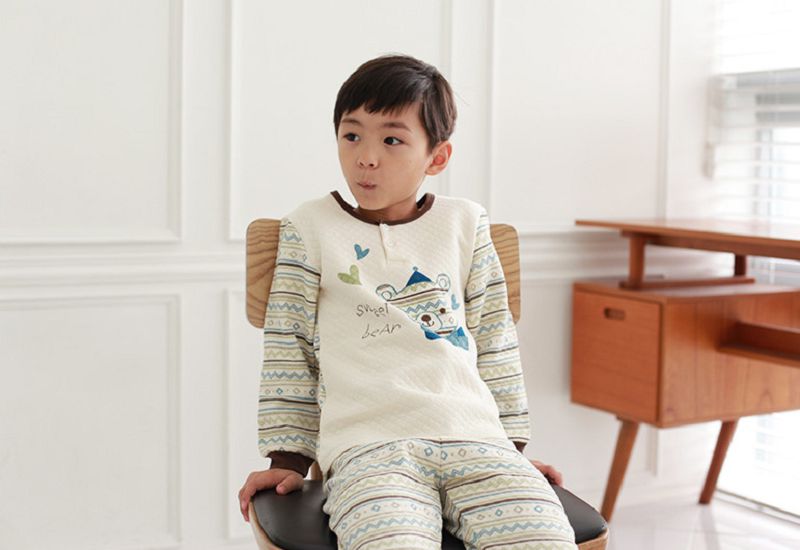 【換季回饋現折50元】《韓國with organic》冬厚有機棉家居服(適1~7歲)