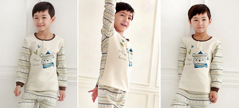 【換季回饋現折50元】《韓國with organic》冬厚有機棉家居服(適1~7歲)