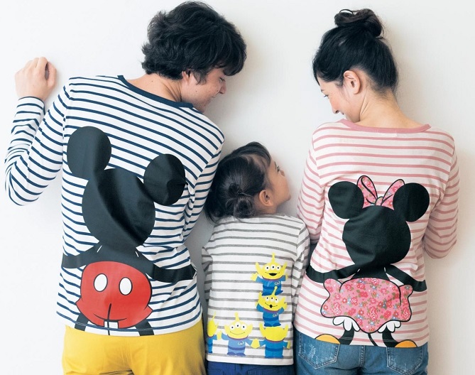【預購團】日本千趣會 超人氣迪士尼人物 春季薄棉 連帽外套 / 擁抱款T-shirt(親子裝)