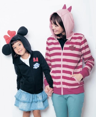 【預購團】日本千趣會 超人氣迪士尼人物 春季薄棉 連帽外套 / 擁抱款T-shirt(親子裝)