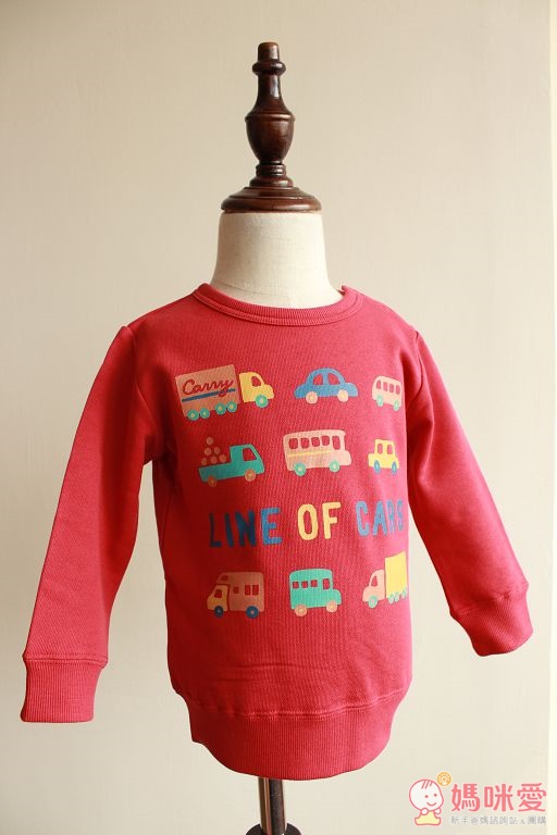 ✿日本千趣會 印花鋪棉上衣-紅色車車 90cm