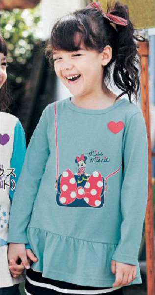 日本千趣會 長版造型荷葉邊連身上衣 120cm