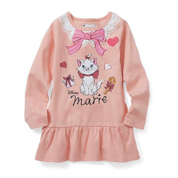 日本千趣會　長版造型荷葉邊連身上衣 120cm