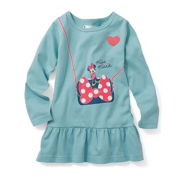 日本千趣會　長版造型荷葉邊連身上衣 120cm