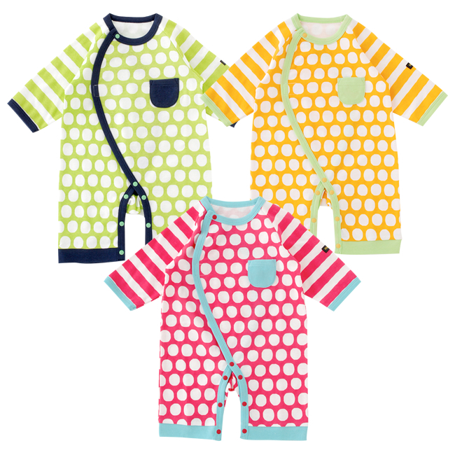 【現貨團】《日本 Chuckle Baby》60-70cm新生兒秋季服飾 粉嫩連身衣 / 包屁衣