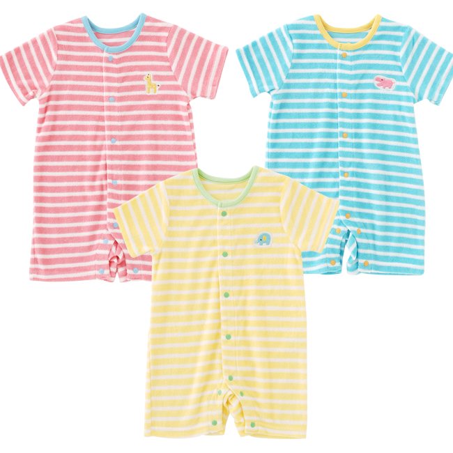 【現貨團】《日本 Chuckle Baby》60-70cm新生兒秋季服飾 粉嫩連身衣 / 包屁衣