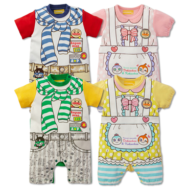 寶貝卡哇伊創意裝扮》迪士尼造型毛巾布短袖連身裝 /麵包超人短袖連身衣、短袖造型服飾