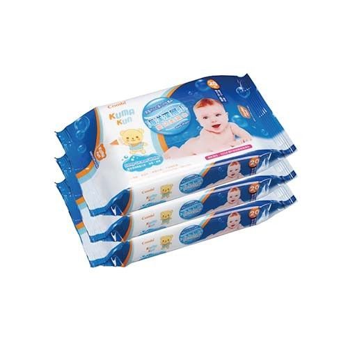 日本 Combi - Kuma Kun 海洋深層水柔濕巾-20抽3入