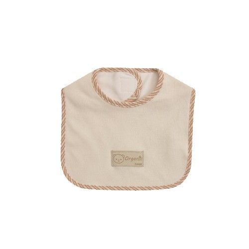 日本 Combi - Kuma Kun 經典系列-有機綿後開圍兜-常年款-米色 (F)