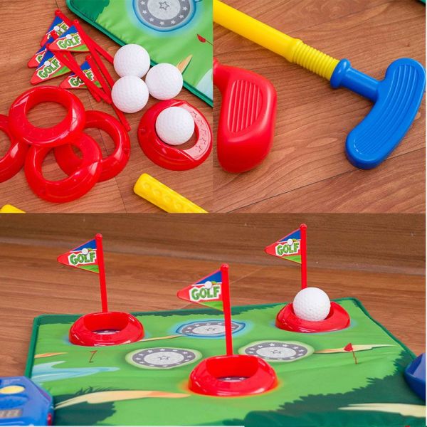 DJ Toys - 高爾夫聲光遊戲地墊樂園-推桿2支+高爾夫球組