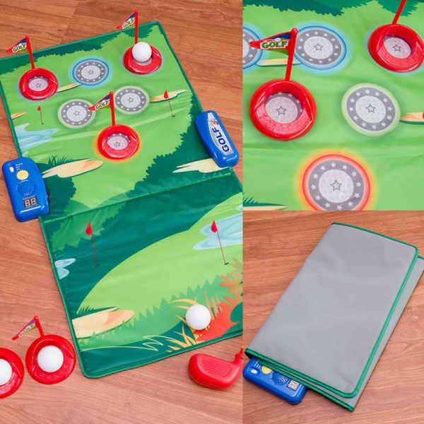 DJ Toys - 高爾夫聲光遊戲地墊樂園-推桿2支+高爾夫球組