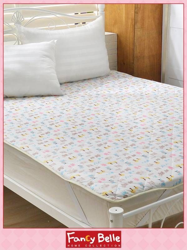 格蕾寢飾 Great Living - 平面式防蟎抗菌吸濕排汗防潑水保潔墊-歡樂農場-加大