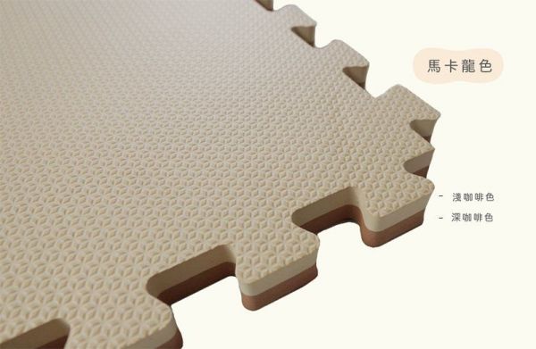 Pato.Pato - EVA巧拼地墊-馬卡龍雙色雙面-咖啡 (60x60x2cm)-12片 (附贈邊條x24)