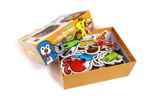 風車圖書 - FOOD超人幼兒2片拼圖卡-動物