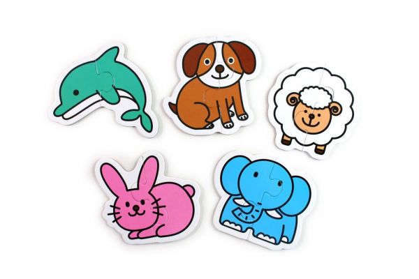 風車圖書 - FOOD超人幼兒2片拼圖卡-動物