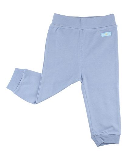 BABY TALK - 100%台灣精梳棉40支紗新生兒褲-藍色