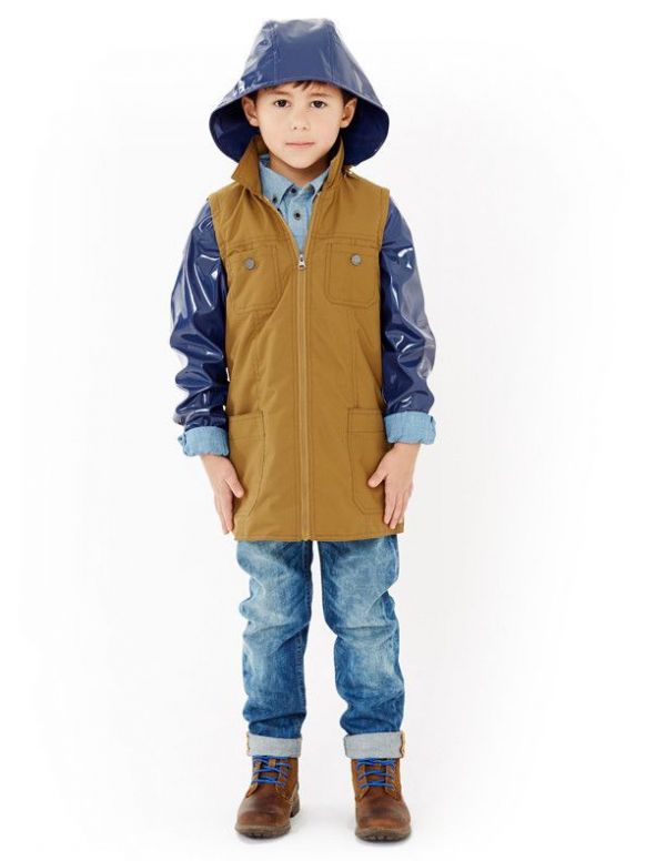 美國 Oil & Water - 機能型風衣+雨衣-男生-牛仔特區-海軍藍-內毛背心可拆