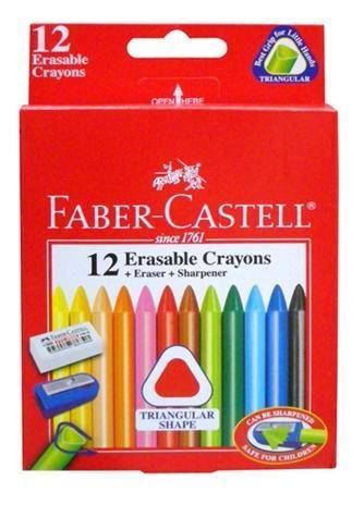 輝柏 FABER-CASTELL - 三角擦擦蠟筆-12色