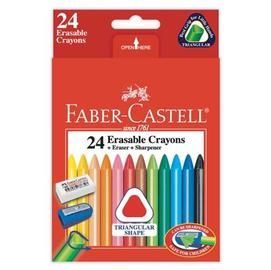 輝柏 FABER-CASTELL - 三角擦擦蠟筆-24色