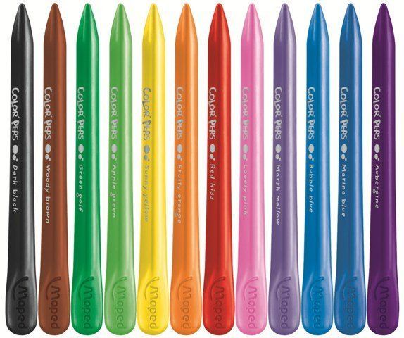 馬彼得 MAPED - 12色可擦式三角蠟筆