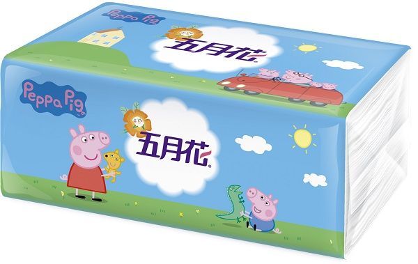 五月花 - 抽取式衛生紙-佩佩豬版-130抽x24包x3袋